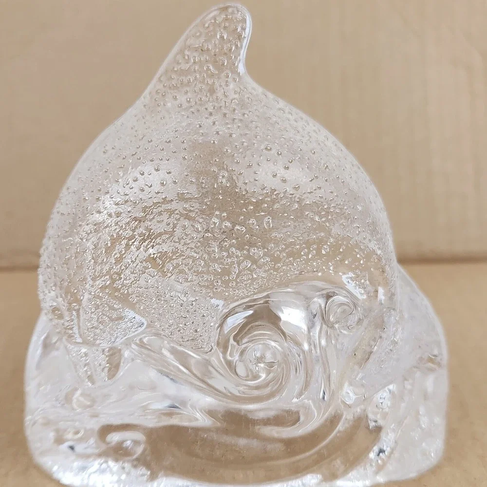 PartyLite Glass Dolphin‎ Tea Light Votive Candle Holder Beach Ocean Nautical - Picture 3 of 6